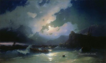 海の風景 Painting - イワン・アイヴァゾフスキー パトモス島の海の風景